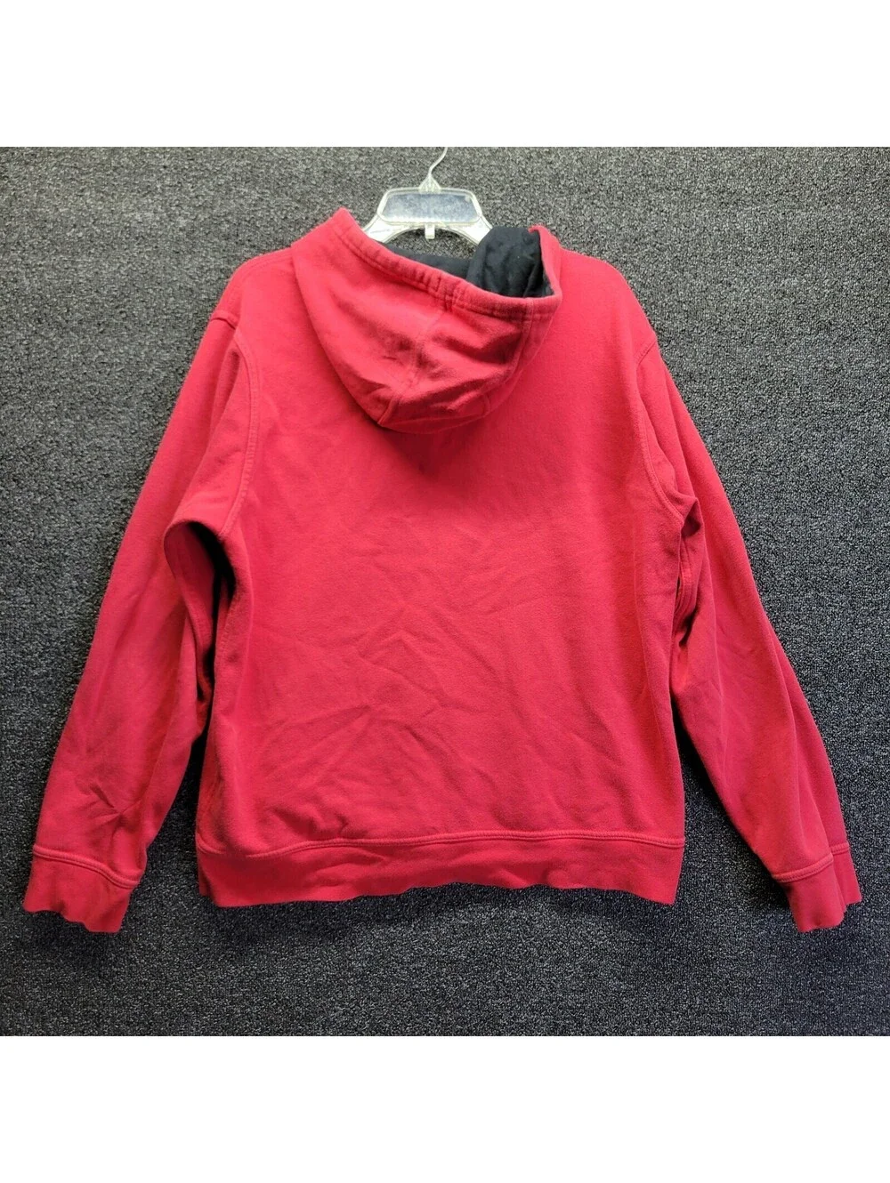 The North Face Full-Zip Red spellout Hoodie Sz L